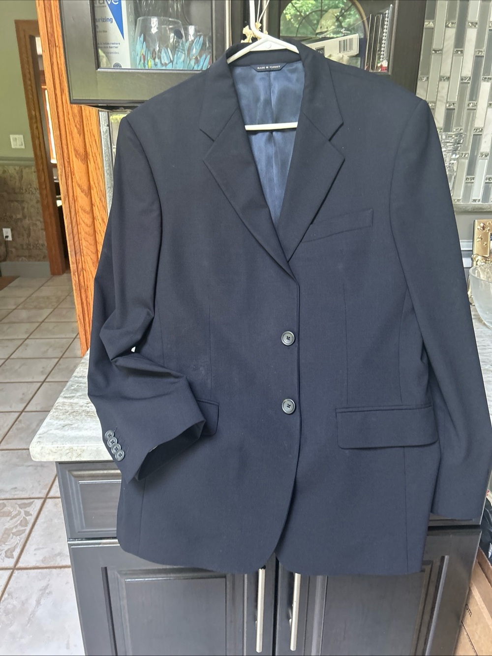 Banana Republic Mens Blazer Sport Coat 38S Classic Fit  2 Button Wool Navy blue